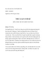 BÀI TIỂU LUẬN CUỐI KÌ MÔN CHĂM SÓC SỨC KHỎE TÂM THẦN