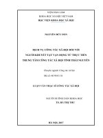 Dịch vụ công tác xã hội đối với người khuyết tật vận động từ thực tiễn trung tâm công tác xã hội tỉnh thái nguyên 