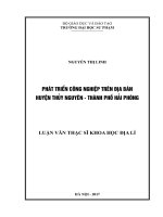 Phát triển công nghiệp trên địa bàn huyện thuỷ nguyên   thành phố hải phòng 