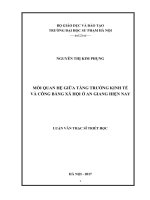 Mối quan hệ tăng trưởng kinh tế và công bằng xã hội ở an giang hiện nay 