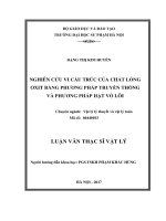 Nghiên cứu vi cấu trúc của chất lỏng oxit bằng phương pháp truyền thống và phương pháp hạt vỏ lõi 