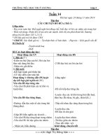 GIÁO ÁN LỚP 2 TUẦN 14 MÔN TOÁN VÀ TIẾNG VIỆT