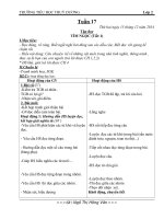 GIÁO ÁN LỚP 2 TUẦN 17 MÔN TOÁN VÀ TIẾNG VIỆT