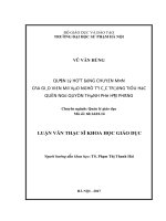 Quản lý hoạt động chuyên môn của giáo viên mới vào nghề tại các trường tiểu học quân Ngô quyền, thành phố Hải Phòng