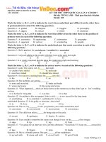 Đề thi thử THPT Quốc gia năm 2017 môn Tiếng Anh có đáp án trường THPT Chuyên Lương Văn Chánh, Phú Yên