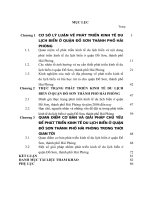 LUẬN văn THẠC sĩ KINH tế CHÍNH TRỊ   PHÁT TRIỂN KINH tế DU LỊCH BIỂN ở QUẬN đồ sơn, THÀNH PHỐ hải PHÒNG