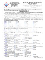 Anh mã đề 121 thi thử THPTQG lần 2 năm 2017 