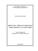 Không gian   thời gian nghệ thuật trong trường ca của hữu thỉnh 