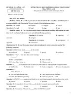 Đề thi thử THPT Quốc gia năm 2017 môn Tiếng Anh có đáp án + giải thích chi tiết