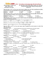 Bộ đề thi thử THPT Quốc gia năm 2017 môn Tiếng Anh CÓ ĐÁP ÁN  Số 19