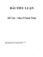 Tiểu luận nhà ở sinh thái