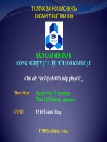 Công nghệ vật liệu hữu cơ kim loại MOFs - vật liệu MOFs hấp phụ CO2 (Báo cáo khoa học)