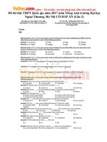 Đề thi thử THPT Quốc gia năm 2017 môn Tiếng Anh trường đại học Ngoại thương