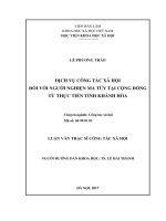 Dịch vụ công tác xã hội đối với người nghiện ma túy tại cộng đồng từ thực tiễn tỉnh Khánh Hòa