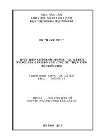 Thực hiện chính sách công tác xã hội trong giảm nghèo bền vững từ thực tiễn tỉnh bến tre (tt)