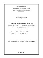 Công tác xã hội đối với trẻ em có hoàn cảnh đặc biệt từ thực tiễn tỉnh long an (tt)