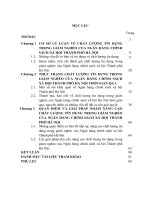 LUẬN văn THẠC sĩ KINH tế CHÍNH TRỊ   CHẤT LƯỢNG tín DỤNG TRONG GIẢM NGHÈO của NGÂN HÀNG CHÍNH SÁCH xã hội , THÀNH PHỐ hà nội HIỆN NAY