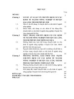 LUẬN văn THẠC sĩ KINH tế CHÍNH TRỊ   CHUYỂN DỊCH cơ cấu KINH tế NGÀNH NÔNG NGHIỆP HUYỆN GIA lâm, THÀNH PHỐ hà nội HIỆN NAY