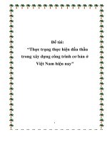 Thực trạng thực hiện đấu thầu trong xây dựng công trình cơ bản ở việt nam hiện nay