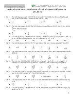 400 câu HÌNH học KHÔNG GIAN có đáp án