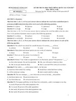 Đề thi thử THPT Quốc gia năm 2017 môn Tiếng Anh có đáp án + giải thích chi tiết