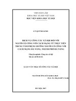 Dịch vụ Công tác xã hội đối với người có công với cách mạng từ thực tiễn Trung tâm Phụng dưỡng người có công với cách mạng Đà Nẵng, thành phố Đà Nẵng