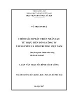 Chính sách phát triển nhân lực từ thực tiễn Tổng công ty Tài nguyên và Môi trường Việt Nam