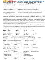 Đề thi thử THPT Quốc gia năm 2017 môn Tiếng Anh có đáp án + giải thích chi tiết (Đề 13) 