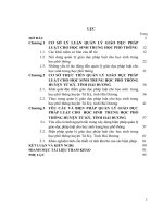 LUẬN văn THẠC sĩ QUẢN lý GIÁO dục   QUẢN lý GIÁO dục PHÁP LUẬT CHO học SINH TRUNG học PHỔ THÔNG HUYỆN tứ kỳ, TỈNH hải DƯƠNG