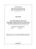 Thực hiện chính sách đào tạo, bồi dưỡng cán bộ, viên chức từ thực tiễn viện hàn lâm khoa học xã hội việt nam (tt)