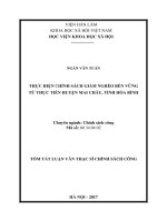Thực hiện chính sách giảm nghèo bền vững từ thực tiễn huyện mai châu, tỉnh hòa bình (tt) 