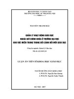 Quản lý hoạt động giáo dục ngoài giờ chính khóa ở trường Đại học khu vực Miền Trung trong bối cảnh đổi mới giáo dục