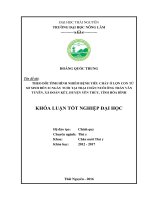 Theo dõi tình hình nhiễm bệnh tiêu chảy ở lợn con từ sơ sinh đến 21 ngày tuổi tại trại chăn nuôi ông trần văn tuyên, xã đoàn kết   huyện yên thủy   tỉnh hòa bình 