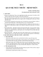 Quan hệ thầy thuốc bệnh nhân