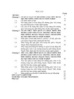 LUẬN văn THẠC sĩ   QUẢN lý HOẠT ĐỘNG bồi DƯỠNG GIÁO VIÊN ở các TRƯỜNG TRUNG học PHỔ THÔNG HUYỆN THẠCH THẤT, THÀNH PHỐ hà nội THEO CHUẨN NGHỀ NGHIỆP