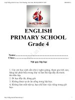Lý thuyết và bài tập Tiếng anh 4 Kỳ 1 hay nhất