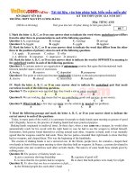 Đề thi thử THPT Quốc gia năm 2017 môn Tiếng Anh có đáp án  Đề 80