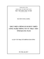 Thực hiện chính sách đào tạo nghề cho thanh niên nông thôn từ thực tiễn tỉnh quảng nam 