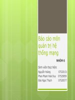 Báo cáo quản trị hệ thống mạng với công cụ Administration Tool Pack