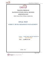 Bài tập quản trị nguồn nhân lực (bản dịch tiếng anh)