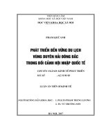 Phát triển bền vững du lịch vùng duyên hải đông bắc trong bối cảnh hội nhập quốc tế