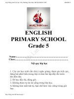 Lý thuyết và bài tập Tiếng Anh 5 học kì I hay nhất