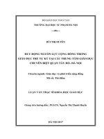 Huy động nguồn lực cộng đồng trong giáo dục trẻ tự kỷ tại trung tâm giáo dục chuyên biệt quận tây hồ, hà nội 