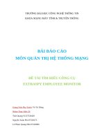 Quản trị hệ thống mạng TÌM HIỂU CÔNG CỤ  EXTRASPY EMPLOYEE MONITOR