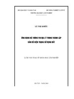 Ứng dụng hệ thông tin địa lý trong thành lập bản đồ hiện trạng sử dụng đất