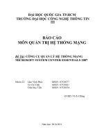 Quản trị hệ thống mạng CÔNG CỤ QUẢN LÝ HỆ THỐNG MẠNG MICROSOFT SYSTEM CENTER ESSENTIALS 2007