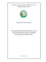 NG DỤNG CÔNG NGHỆGIS TRONG CÔNG TÁC XÂY  DỰNG CƠSỞDỮLIỆU ĐẤT ĐAI XÃ VÂN TRÌNH,  HUYỆN THẠCH AN, TỈNH CAO BẰNG
