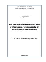 Biện pháp phát triển vốn từ cho trẻ 45 tuổi thông qua hoạt động trải nghiệm