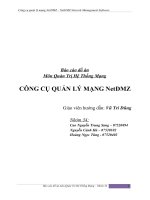 Quản trị hệ thống mạng CÔNG CỤ QUẢN LÝ MẠNG NetDMZ