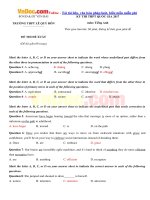 Đề thi thử THPT Quốc gia năm 2017 môn Tiếng Anh có đáp án  Đề 72